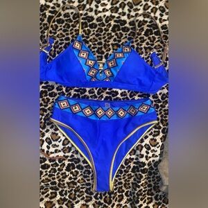 Blue bikini Aztec